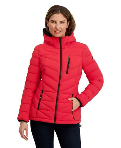 Nautica Women's Packable Stretch Puffer Jacket – Midweight Water-Resistant Coat Adjustable Hem, Coral, Medium | Amazon (US)