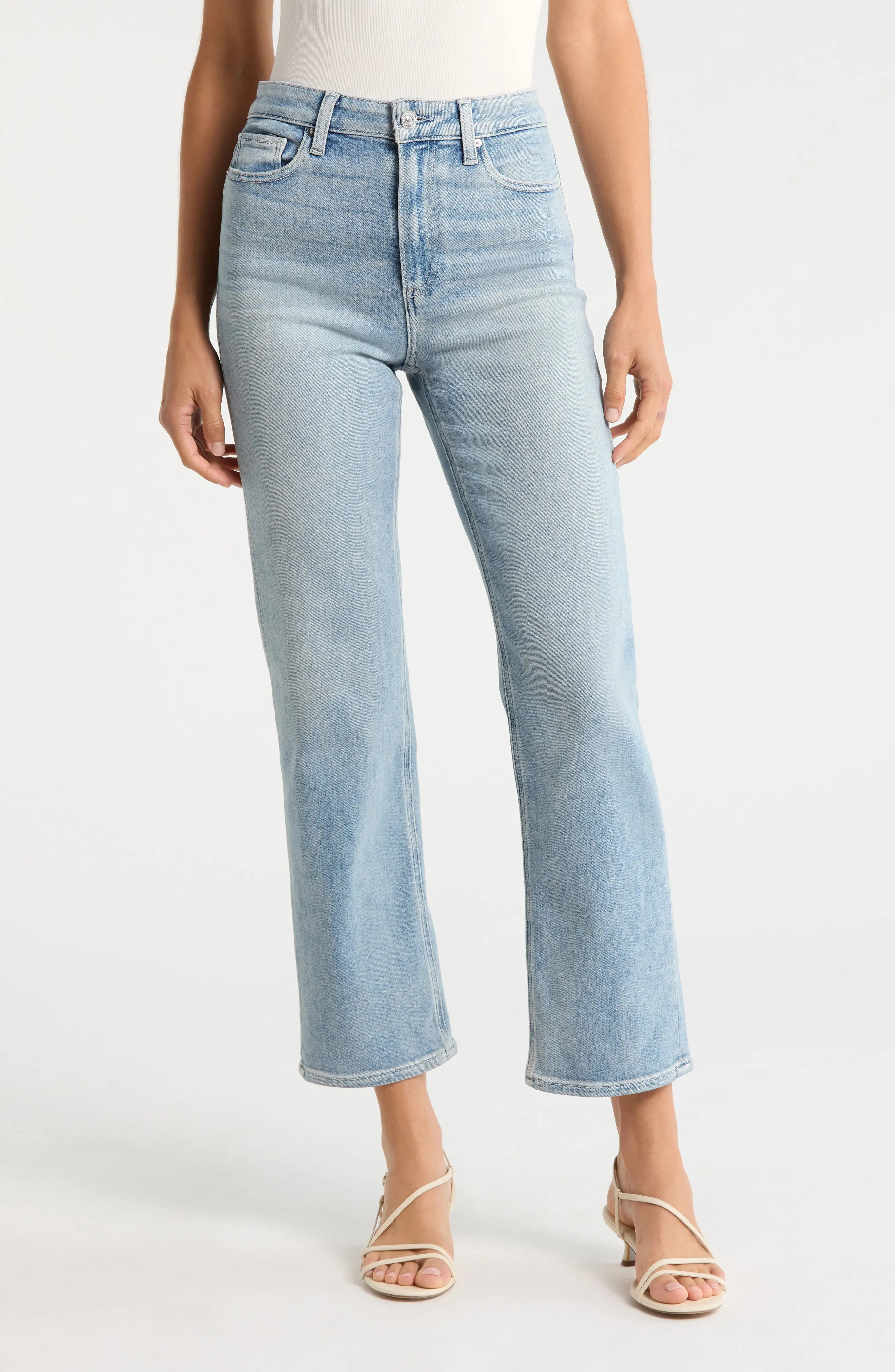 PAIGE Stevie High Waist Ankle Straight Leg Jeans (Women) | Nordstrom | Nordstrom