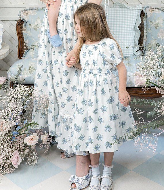 x Born on Fifth Little Girl's 2T-6X Blue Floral Dress | Dillards