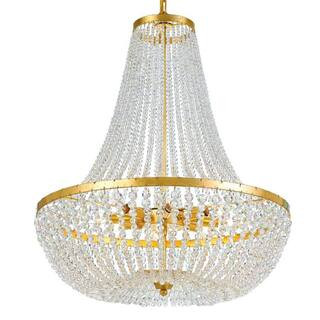 Crystorama Rylee 8-Light Antique Gold Beaded Chandelier 609-GA - The Home Depot | The Home Depot