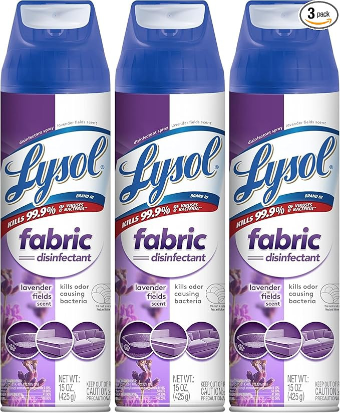 Lysol Fabric Disinfectant Spray, Sanitizing and Antibacterial Spray, For Disinfecting and Deodori... | Amazon (US)