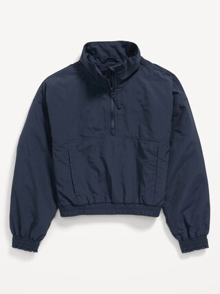 Quarter-Zip Water-Resistant Pullover Jacket for Girls | Old Navy (US)