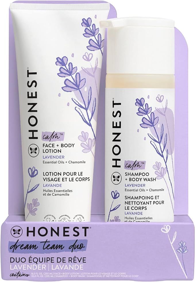The Honest Company 2-in-1 Cleansing Shampoo + Body Wash and Face + Body Lotion Bundle | Gentle fo... | Amazon (US)