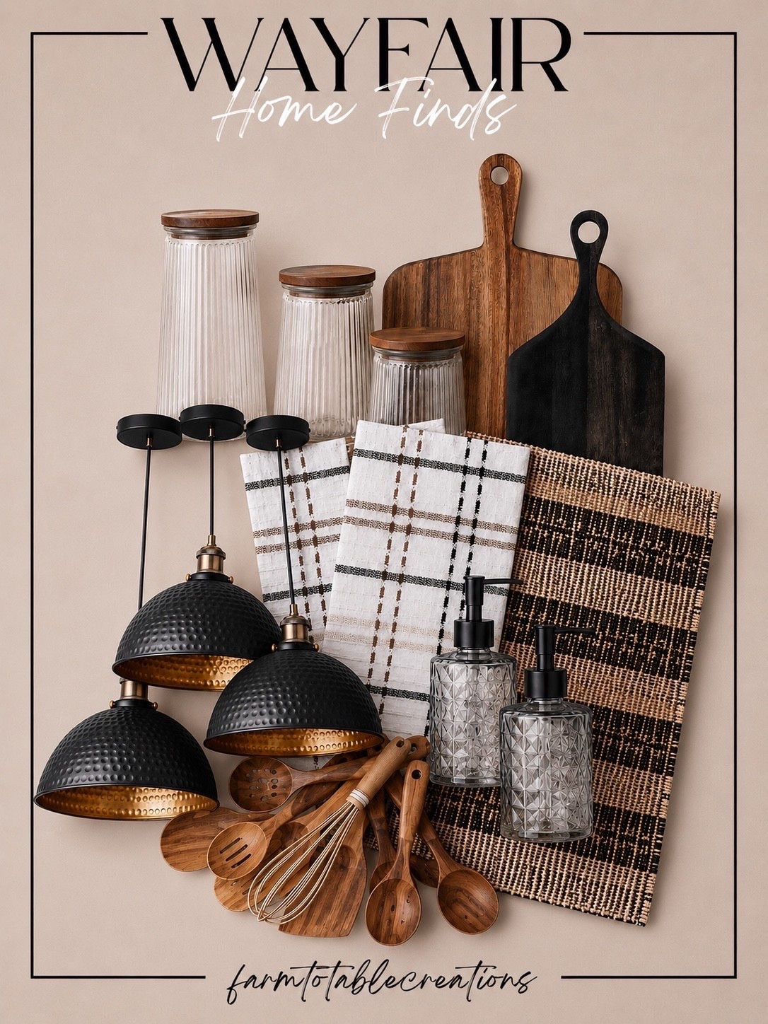 Wayfair Kitchen Refresh 🖤✨

These Wayfair kitchen finds are proof that functional can still be beautiful. From the statement pendant lighting and wood cutting boards to the textured canisters, woven runner, and everyday kitchen essentials, each piece adds warmth, character, and timeless style to your space. The mix of natural wood tones, black accents, and cozy textures creates the perfect modern farmhouse look.

Whether you’re updating your kitchen island, refreshing countertops, or adding those finishing touches that make a house feel like home, these affordable finds instantly elevate your space without a full remodel.

Follow @farmtotablecreations on Instagram for more cozy home finds and trending decor.

#WayfairHome #WayfairFinds #KitchenDecor #KitchenRefresh #FarmhouseKitchen #ModernFarmhouse #KitchenInspiration #HomeDecorFinds #KitchenLighting #KitchenStyling #NeutralHomeDecor #CozyHome #KitchenOrganization #HomeStyling #InteriorDesignInspiration #BlackAndWoodDecor #HomeRefresh #LTKHome #KitchenEssentials #FarmToTableCreations

#LTKHome #LTKSaleAlert