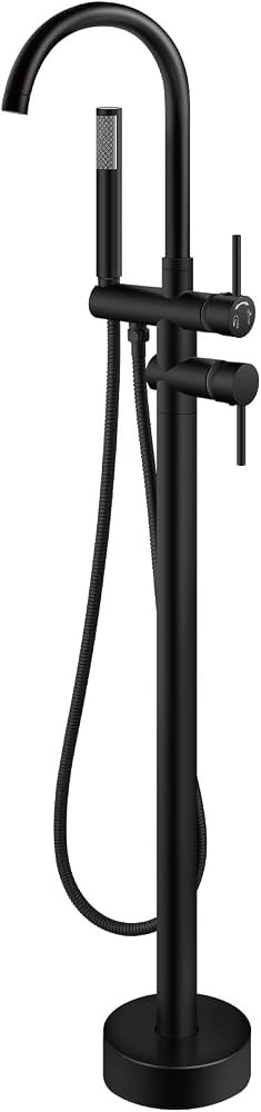 Aolemi Floor Mount Bathtub Faucet Freestanding Tub Filler Standing High Flow Shower Faucets Showe... | Amazon (US)