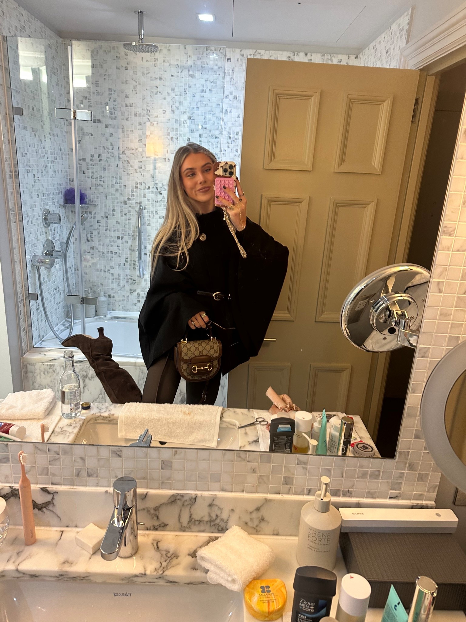 Edinburgh, Scotland outfit. Fall style. Fall fashion. Dolce vita brown suede boots. Fleece lined tights. Black suede cape. Good American bodysuit. Amazon belt. Ray ban sunglasses 

#LTKTravel #LTKShoeCrush #LTKSeasonal