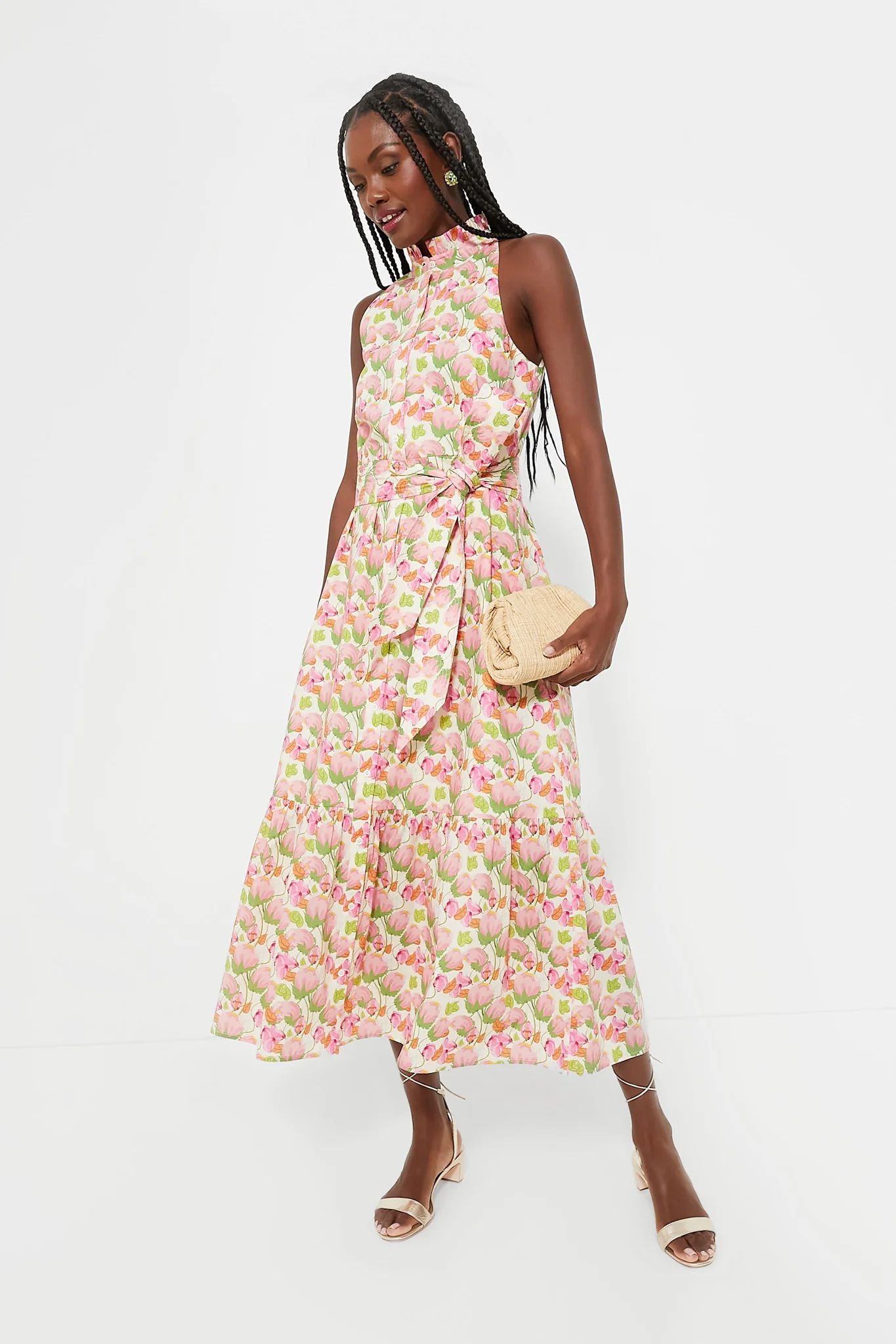 Pink Tulip Floral Tess Midi Dress | Tuckernuck (US)