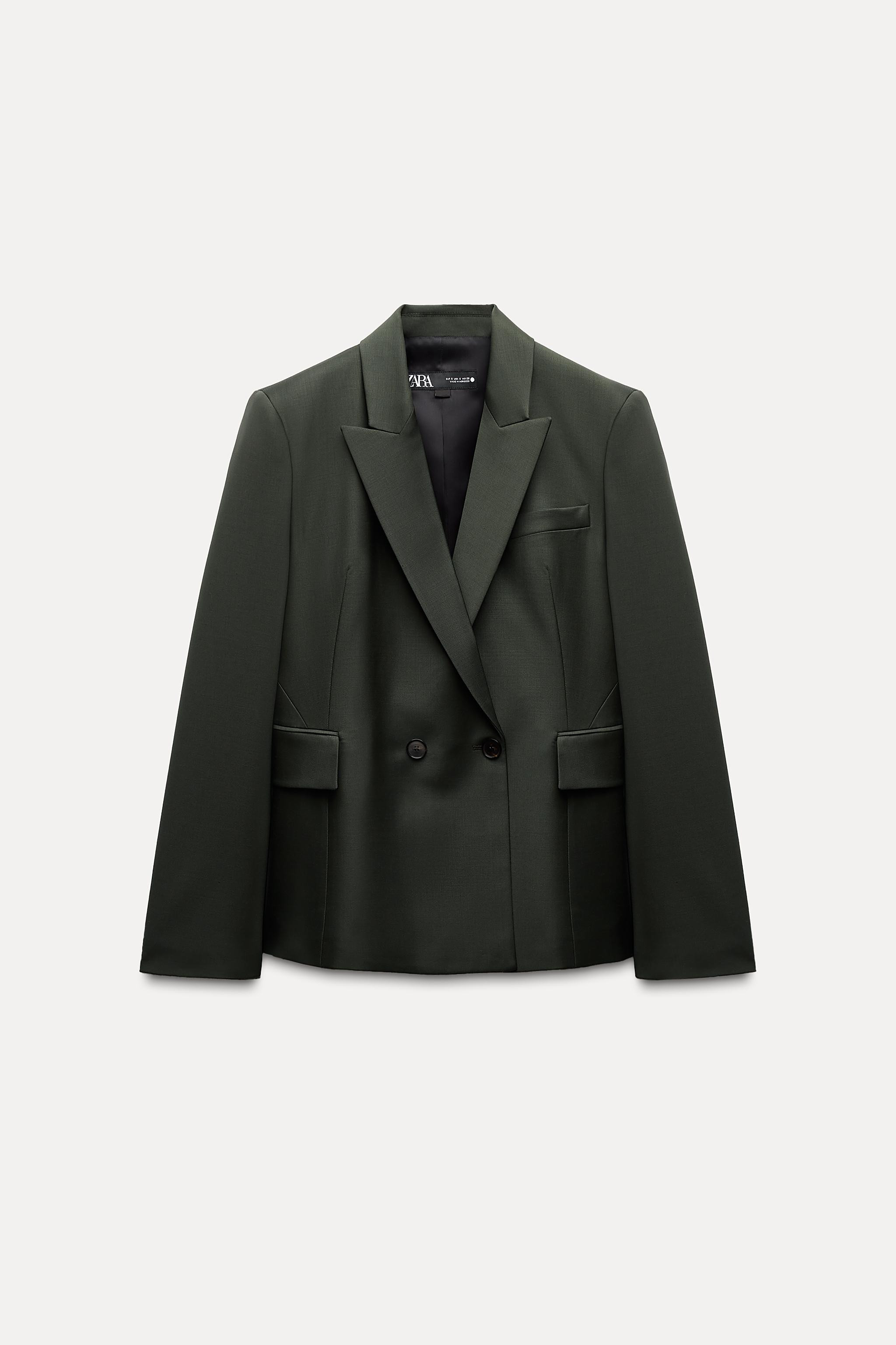 BLAZER DOPPIOPETTO IN MISTO LANA ZW COLLECTION | Zara IT