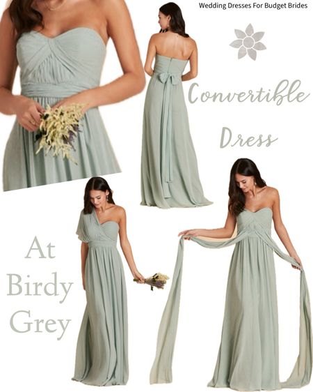 Chic convertible sage bridesmaid dress at Birdy Grey. A trending color for summer and under $150.

#formalgowns #formalwear #summerbridesmaiddresses #maidofhonordresses 

#LTKstyletip #LTKwedding #LTKSeasonal