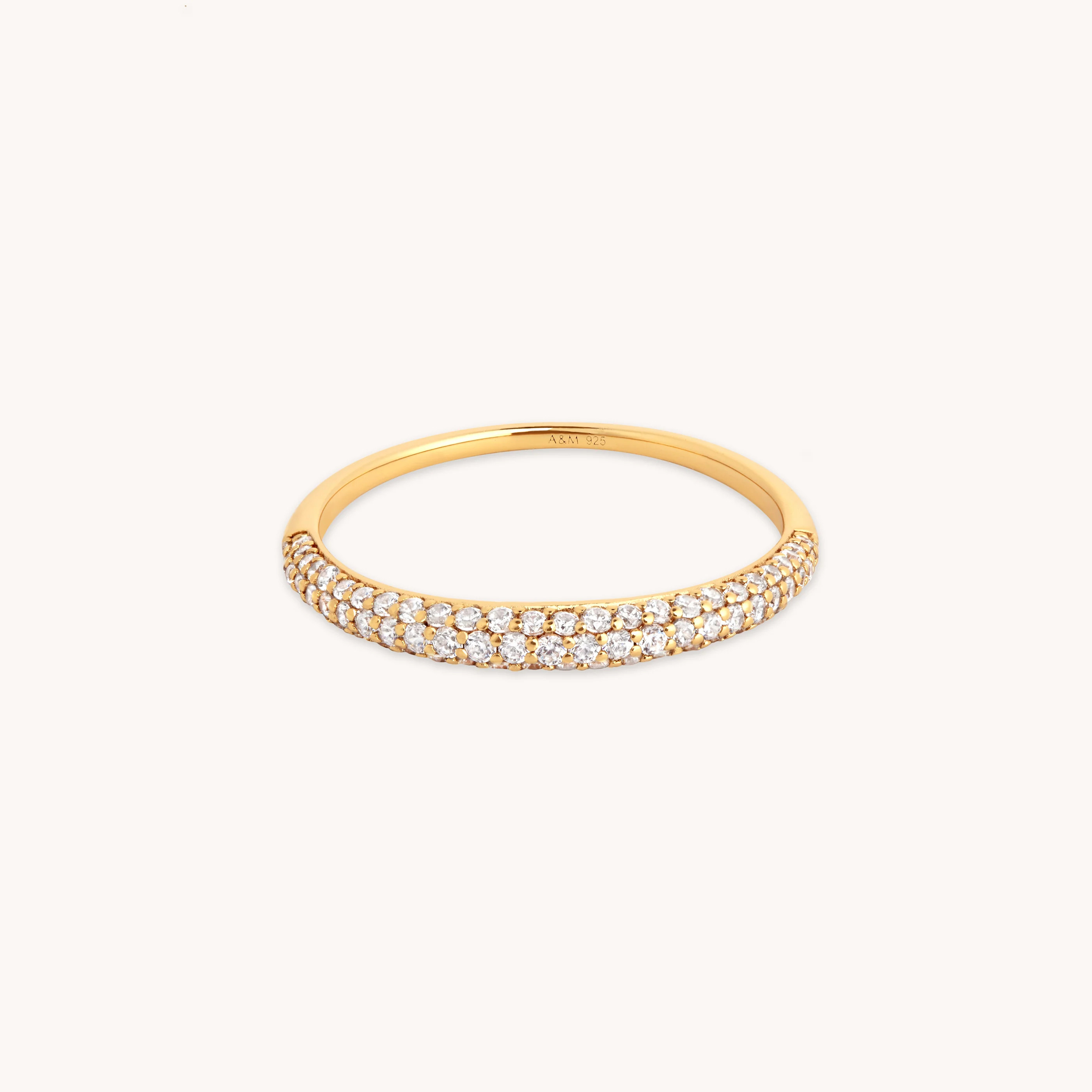 Pavé Gold Dome Ring | Astrid & Miyu RIngs | Astrid and Miyu