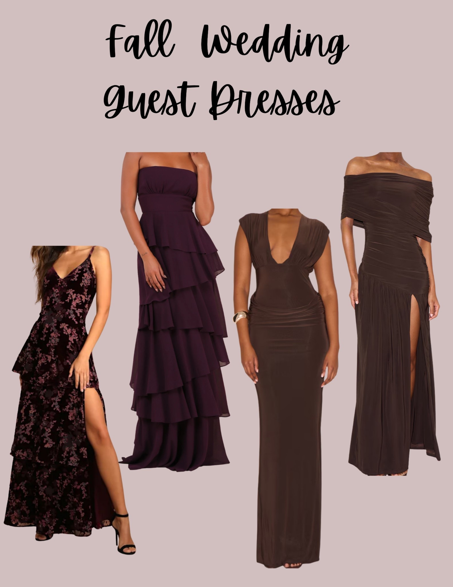 Fall Wedding Guest Dresses

#browndresses #weddingguest #falldresses #fallweddingguestdress

#LTKWedding #LTKFindsUnder100 #LTKStyleTip