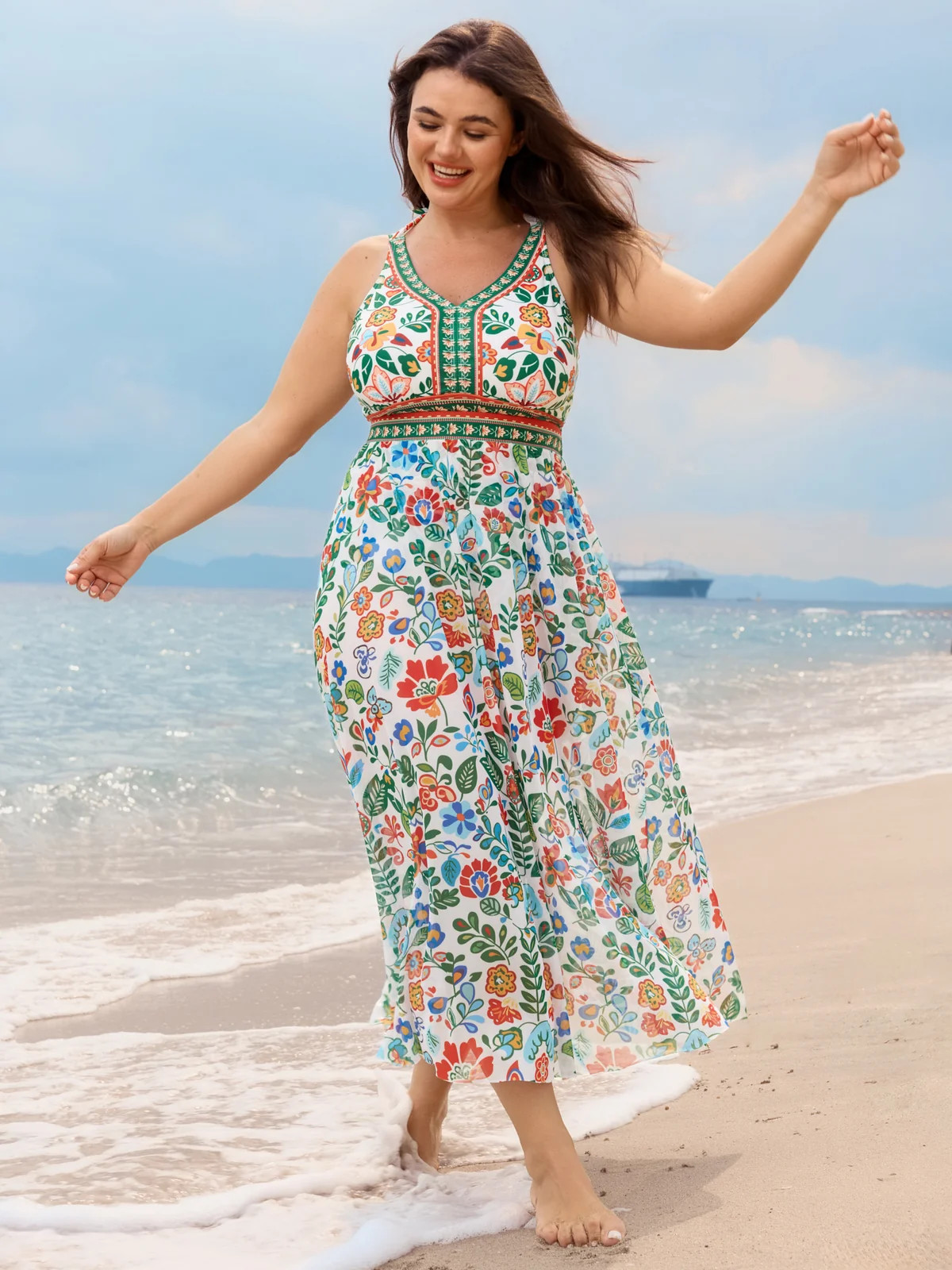 Two-Piece Tummy-Friendly Sarong Swimsuit | Bloomchic