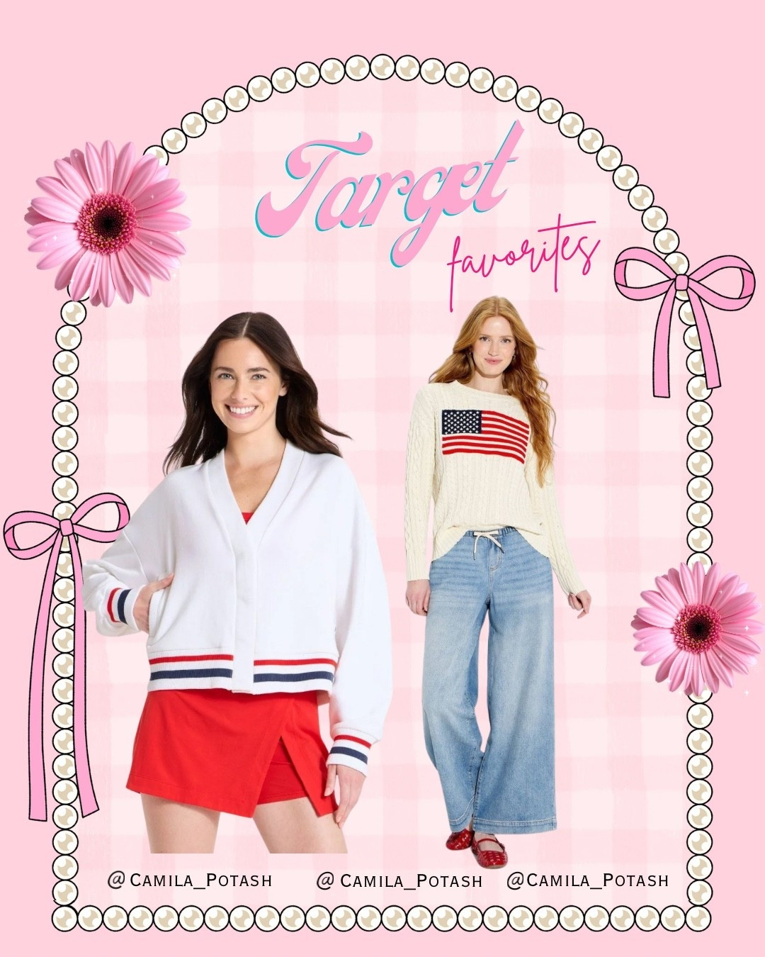 Patriotic knits and sporty layers are giving effortless Americana lately 🇺🇸✨ These Target finds are perfect for chilly summer nights, beach walks, fireworks, baseball games, and casual Fourth of July outfits ❤️💙

I’m obsessed with the vintage flag sweater paired with relaxed denim, and the sporty striped cardigan makes any outfit look instantly more put together while still comfy. These are the kind of pieces that make summer styling feel easy 🤍

Everything is linked on my LTK ✨ Which look is more your vibe?

#TargetStyle #TargetFinds #AmericanaStyle #FourthOfJulyOutfit #PatrioticFashion #SummerLayers #CasualChic #LTKFashion #TargetFashion #RedWhiteAndBlue #FlagSweater #SummerStyle #EverydayOutfits #AffordableFashion #CuteSummerOutfits #SportyStyle #VacationStyle #VintageAmericana #SummerOOTD #FashionFinds @Target 

Patriotic sweater outfit, Americana fashion, Fourth of July outfit ideas, flag sweater style, casual summer layers, sporty chic outfits, Target fashion finds, red white and blue aesthetic, comfy summer fashion, cute casual outfits, patriotic summer style, relaxed denim outfit, vintage Americana trend, affordable fashion finds, LTK outfit inspiration

#LTKootd #LTKSeasonal #LTKgrwm