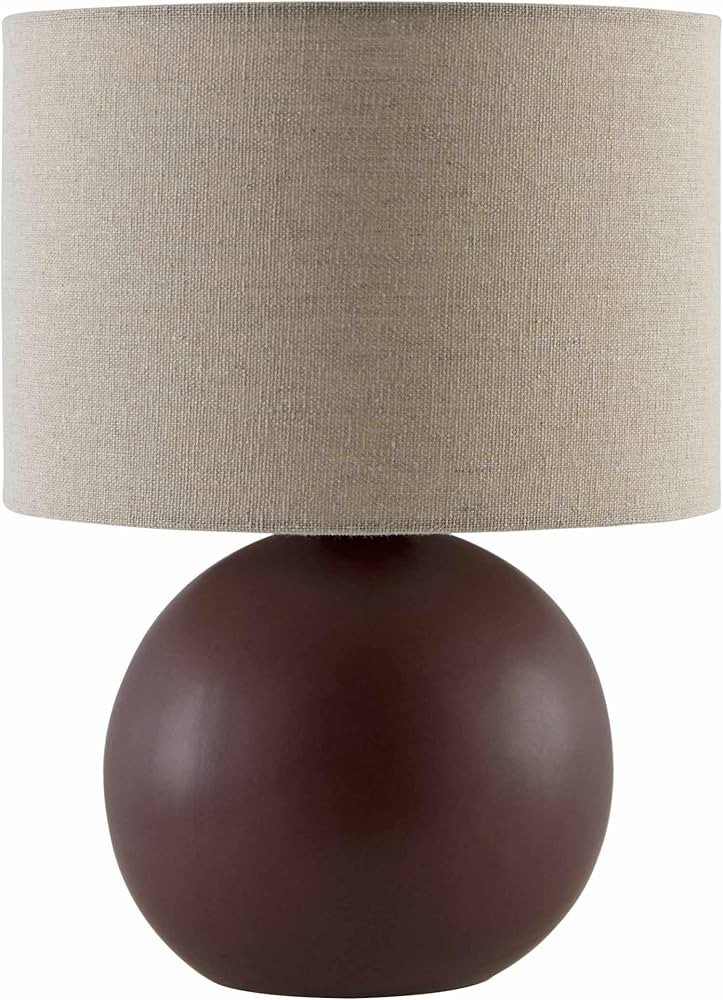 Brennberg Contemporary Geometric Ceramic Bedside Table Lamp for Bedroom Nightstand - Modern End S... | Amazon (US)