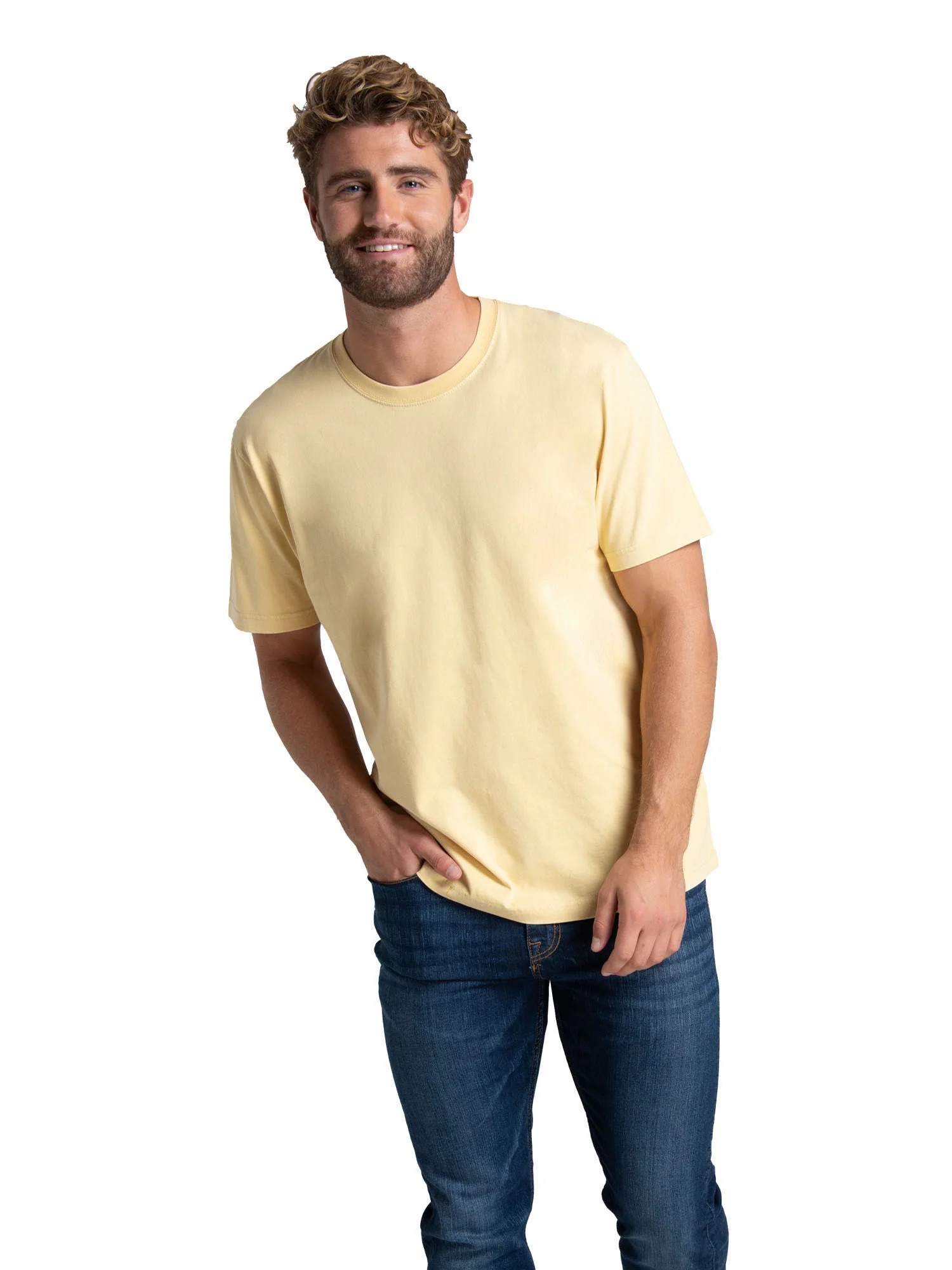 Fruit of the Loom Men's Ultra-Soft Garment Dyed Crewneck T-Shirt, Sizes S - 2XL | Walmart (US)