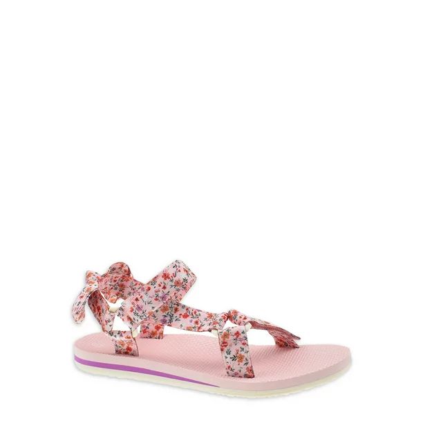 Time and Tru Women's Nature Sandal With Bow Detail - Walmart.com | Walmart (US)