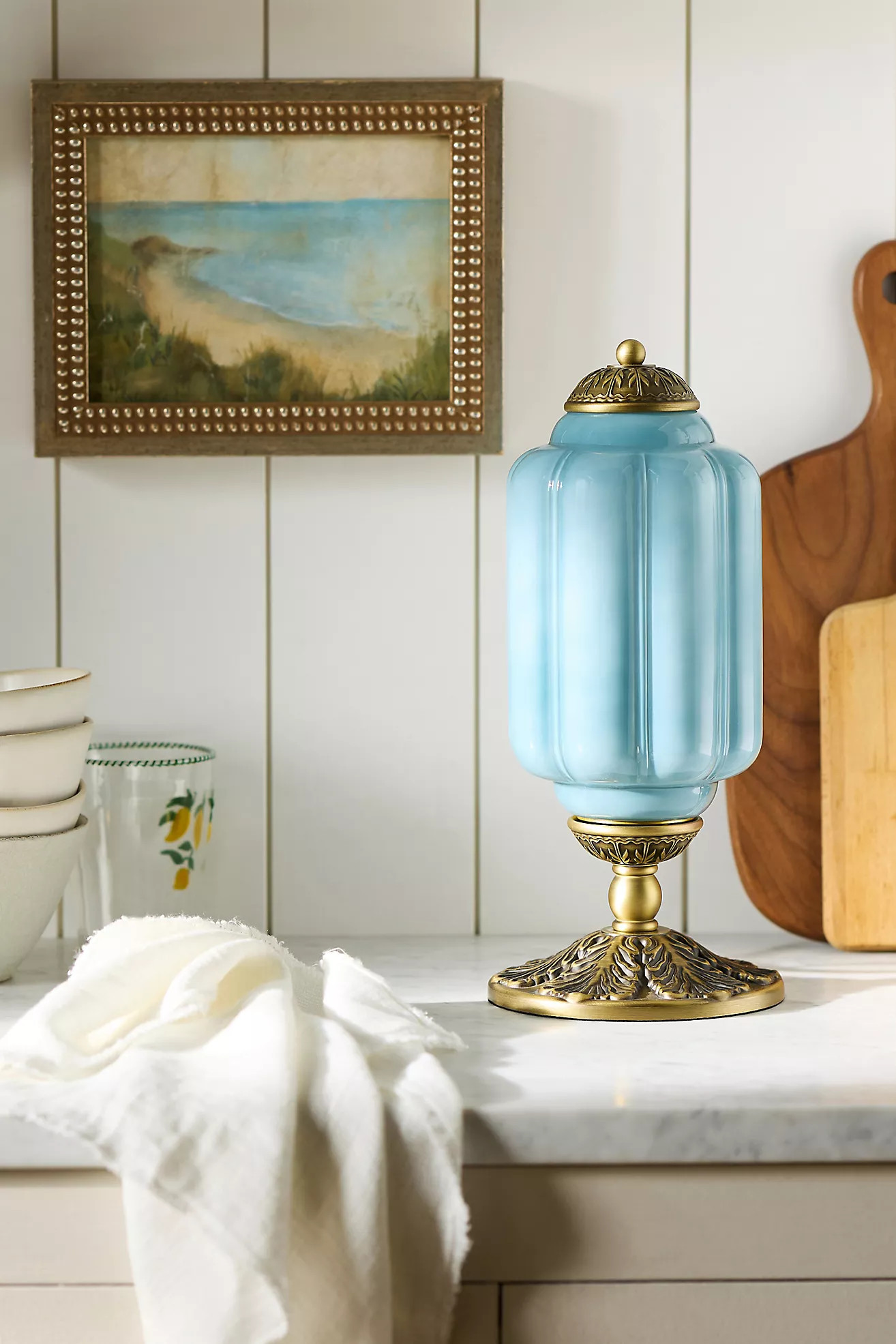 The Eloise Scallop Milk Glass Table Lamp | Anthropologie (US)
