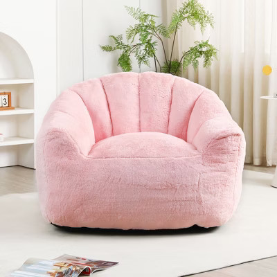 Bean Bag Chair Bean Bag Sofa Chair with Armrests Stuffed High-Density Memory Foam Lazy Sofa Comfy Chairs BeanBag Chair for Living Room Bedroom Pink | Target