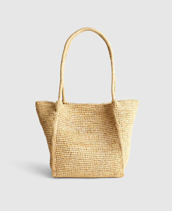 The Lexington Small Tote in Raffia | Madewell