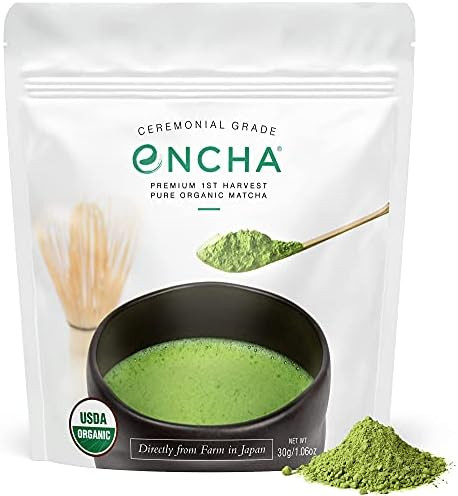 Encha Ceremonial Grade First Harvest Organic Matcha Green Tea Powder, From Uji, Japan (30g/1.06oz... | Amazon (US)