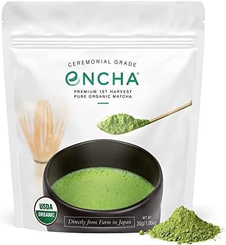 Encha Ceremonial Grade First Harvest Organic Matcha Green Tea Powder, From Uji, Japan (30g/1.06oz... | Amazon (US)
