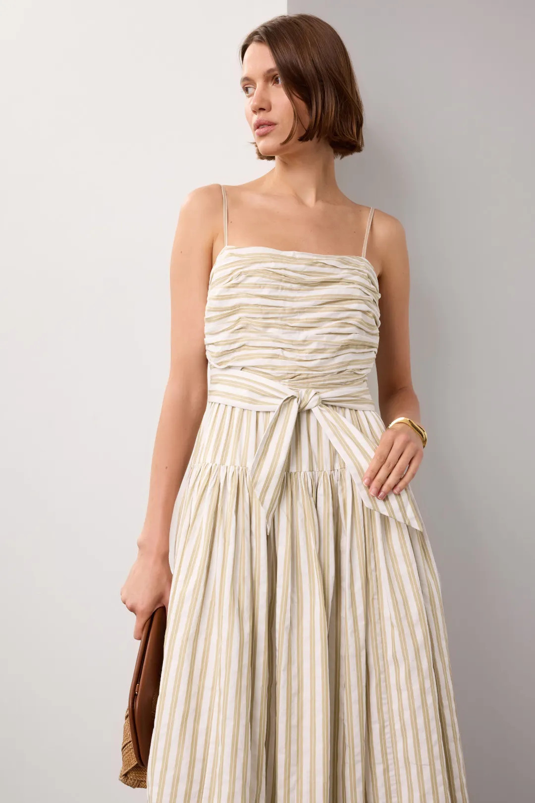 Cameron Ruched Midi Dress | Rent the Runway