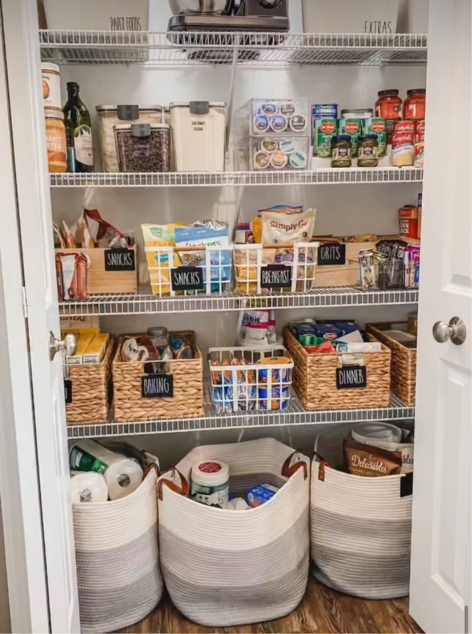 Minimal and cute metal labels to add to your pantry to spice it up! 
Along with TARGET white Brightroom baskets for a pop of color. 

#LTKFind #LTKunder50 #LTKhome