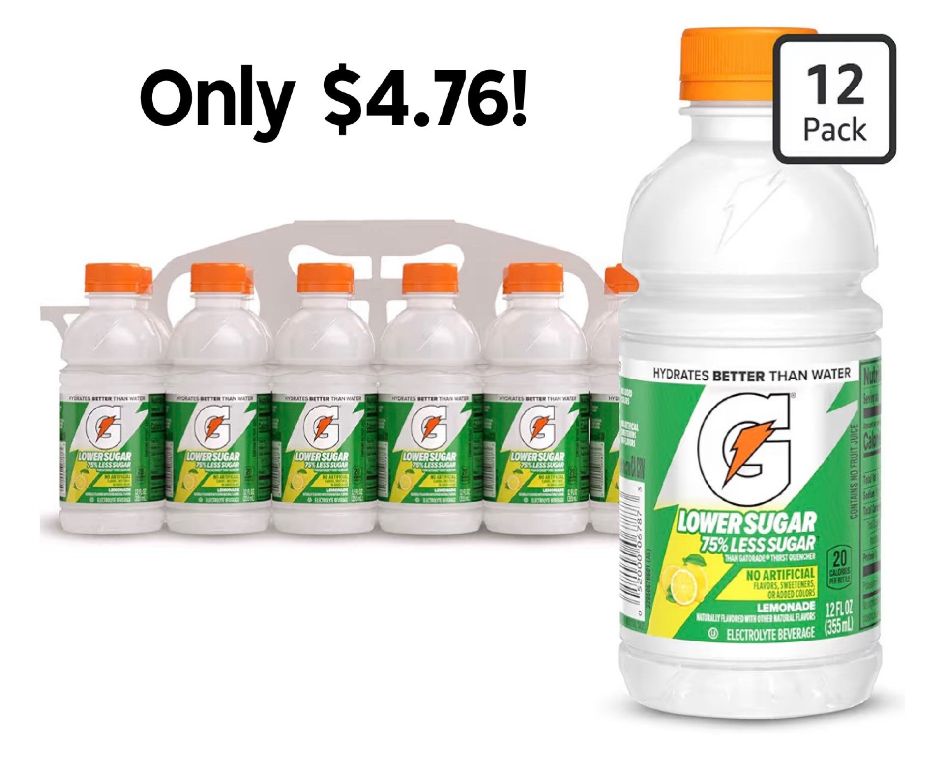 Only $4.76 for the Lower Sugar Lemonade Gatorade 12 Packs today! Fantastic deal for this best seller that contains no artificial ingredients, colors or flavors. 🍋

#LTKSaleAlert #LTKselfcare #LTKActive