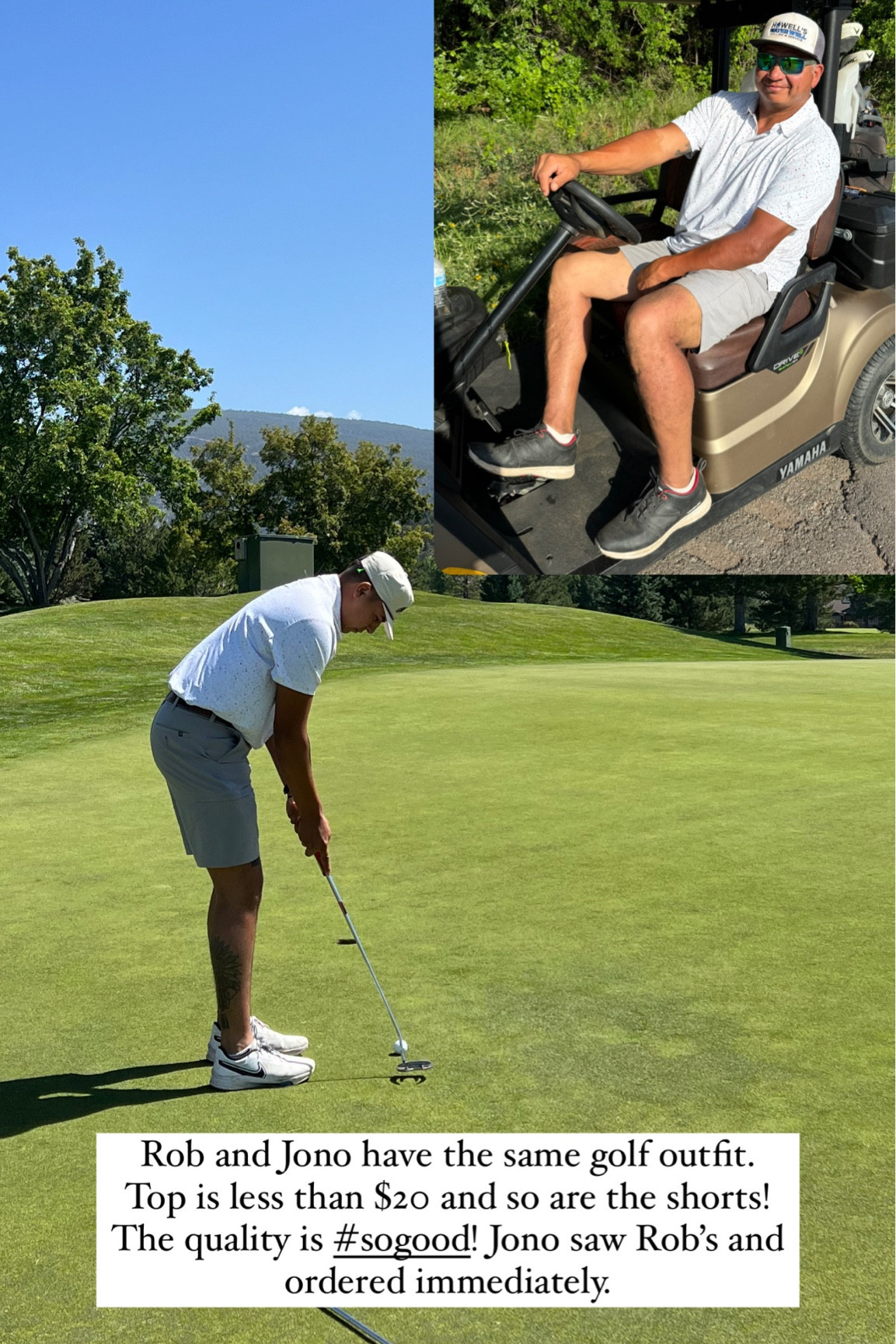 You can’t beat the price for this golf outfit! Less than $20 for the top and less than $20 for the shorts! Rob and Jono has the shirt in 3 patterns and the shorts in 3 colors. You’ll be amazed by the quality! Fits tts. 

#LTKActive #LTKMens #LTKTravel