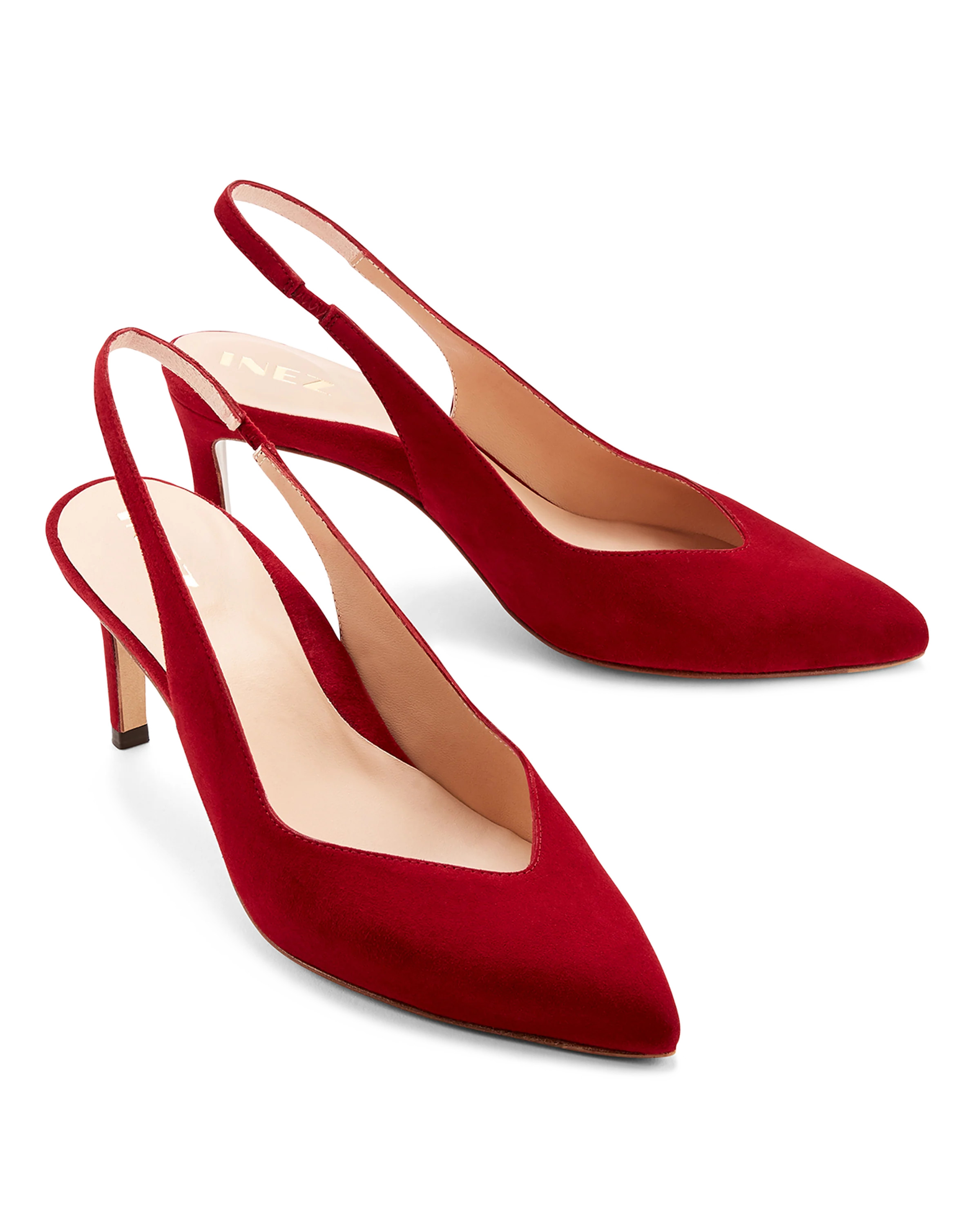 INEZ: Mia: Deep Red Suede | Inez 
