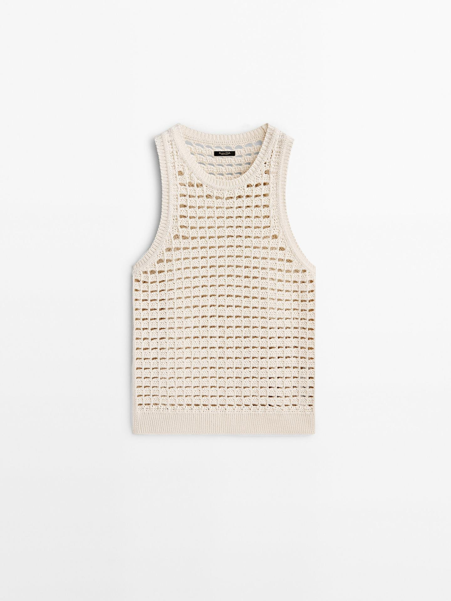 Open knit top | Massimo Dutti US