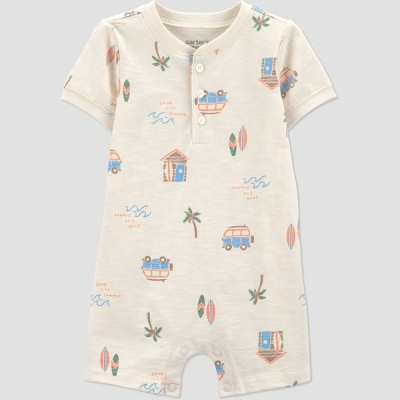 Carter's Just One You® Baby Boys' Van Graphic Romper - Cream 3M | Target