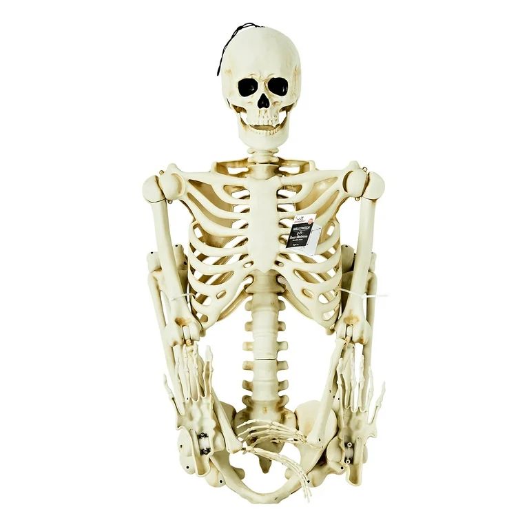 Halloween 5' Poseable Skeleton Outdoor Decoration by Way To Celebrate | Walmart (US)