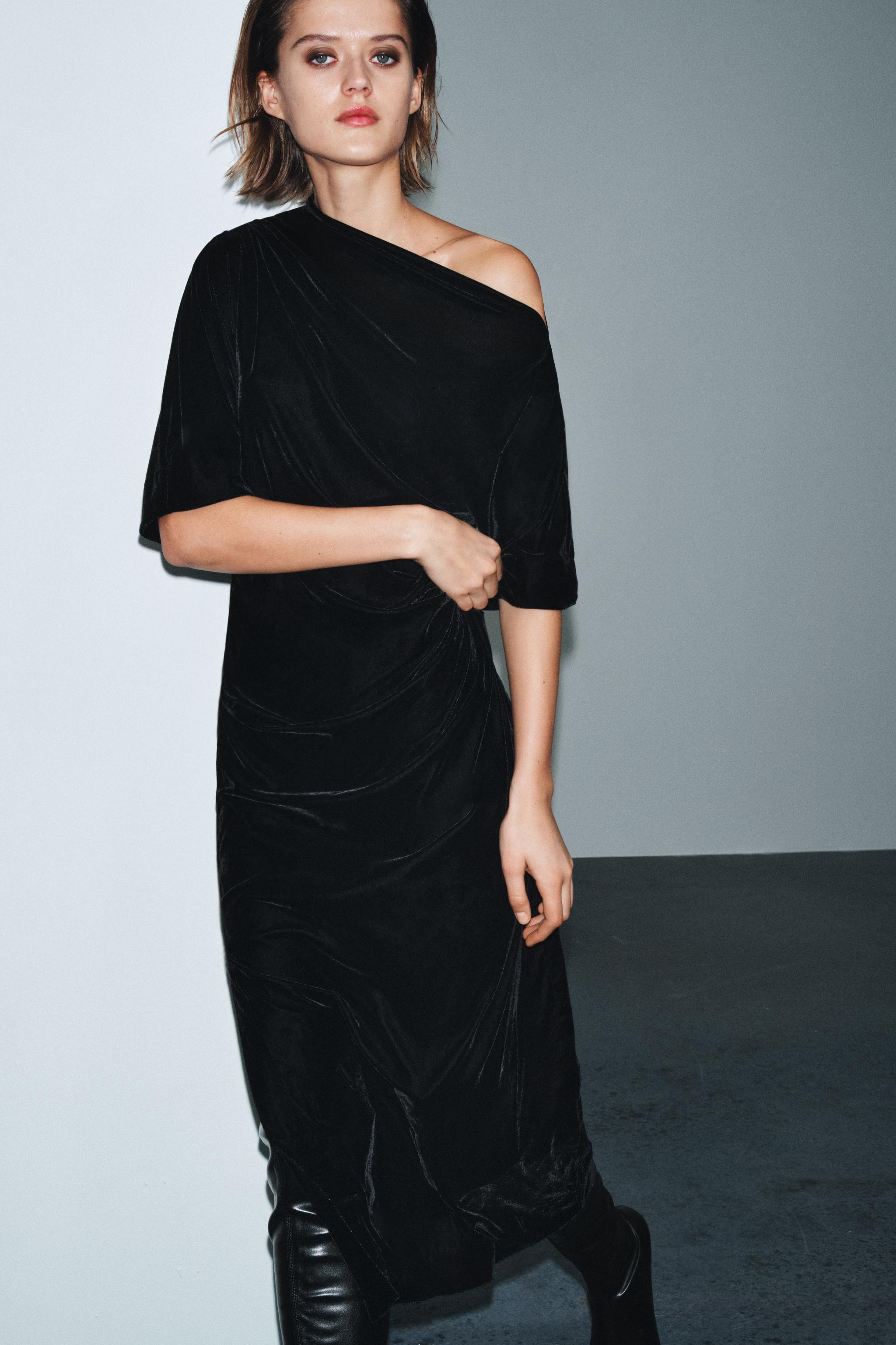 ZW COLLECTION VELVET DRESS | Zara UK