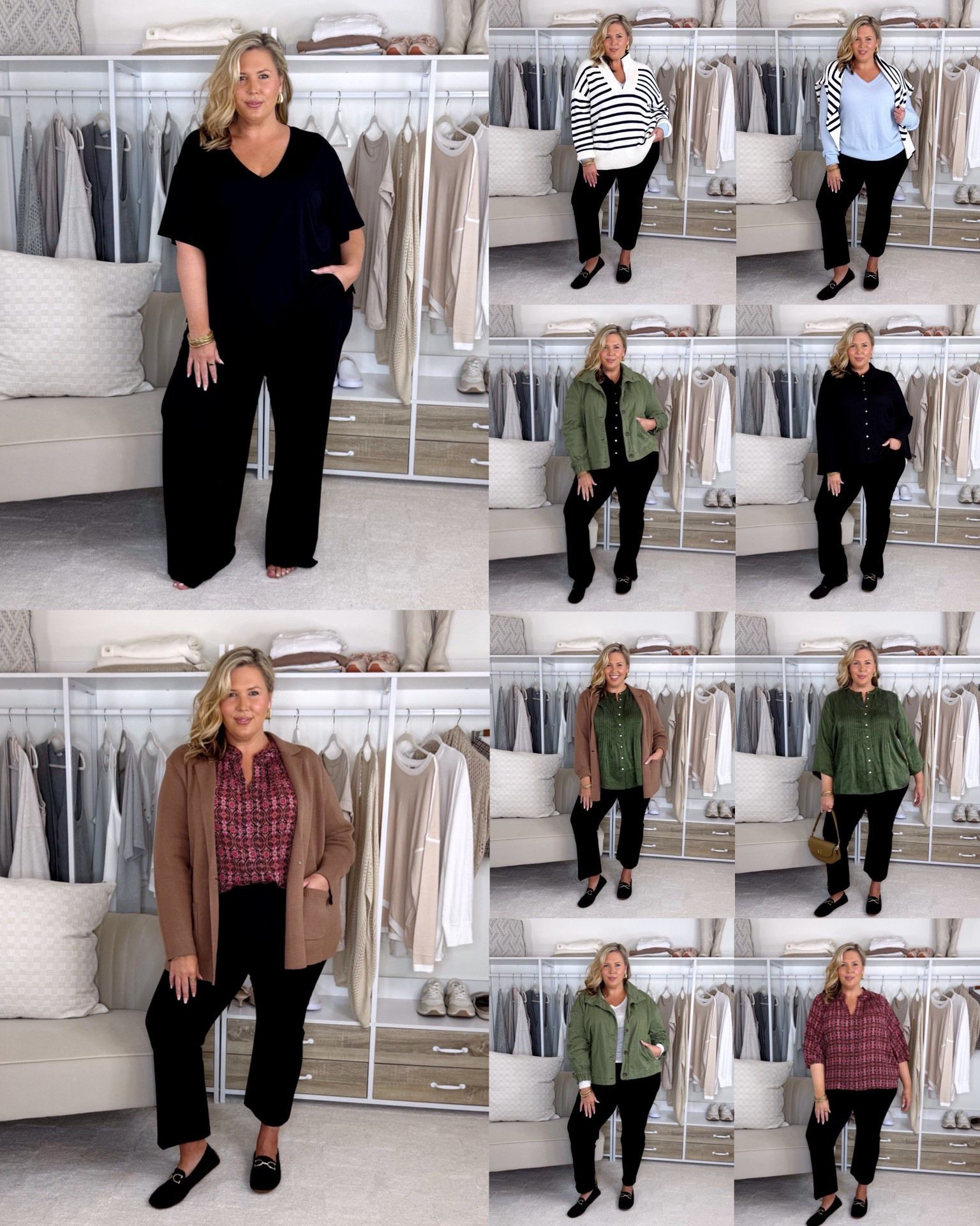 Nsale workwear! I sized up to a 3X in the pjs. Black straight leg pants are a 2X. Sheer long sleeve top is a 2X. I’d size down in the black flare pants if you’re in between and I’m wearing a 18w. Black button up is a 2X. Green button up is a 2X. Third black pants are an 18 and I’d size up if you’re in between. Knit blazer is a 2X. Cashmere top is a 2X. Quarter zip is a 2X. Patterned blouse is a 2X. PART 2 Nsale workwear! I sized up to a 3X in the pjs. Black straight leg pants are a 2X. Sheer long sleeve top is a 2X. I’d size down in the black flare pants if you’re in between and I’m wearing a 18w. Black button up is a 2X. Green button up is a 2X. Third black pants are an 18 and I’d size up if you’re in between. Knit blazer is a 2X. Cashmere top is a 2X. Quarter zip is a 2X. Patterned blouse is a 2X.

#LTKMidsize #LTKPlusSize #LTKSeasonal