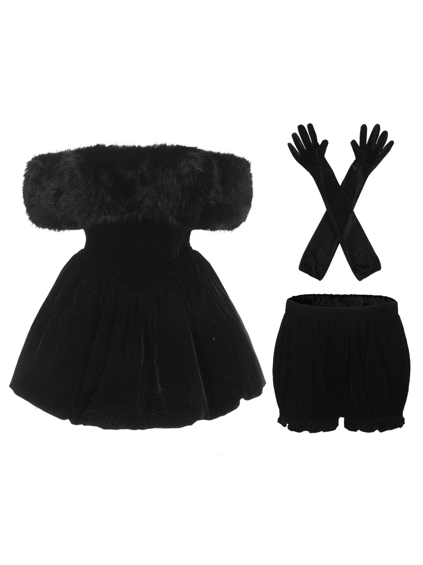 Candice Velvet Dress (Black) | Nana Jacqueline