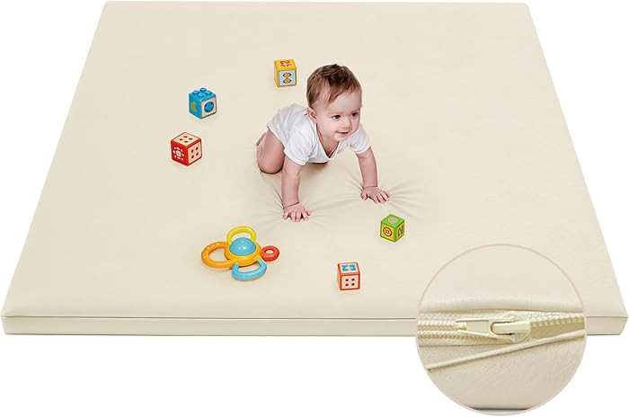 Waterproof Baby Play Mat for Floor Memory Foam 47 * 47 Cushion Playpen Playmat Tummy Time Crawlin... | Amazon (US)