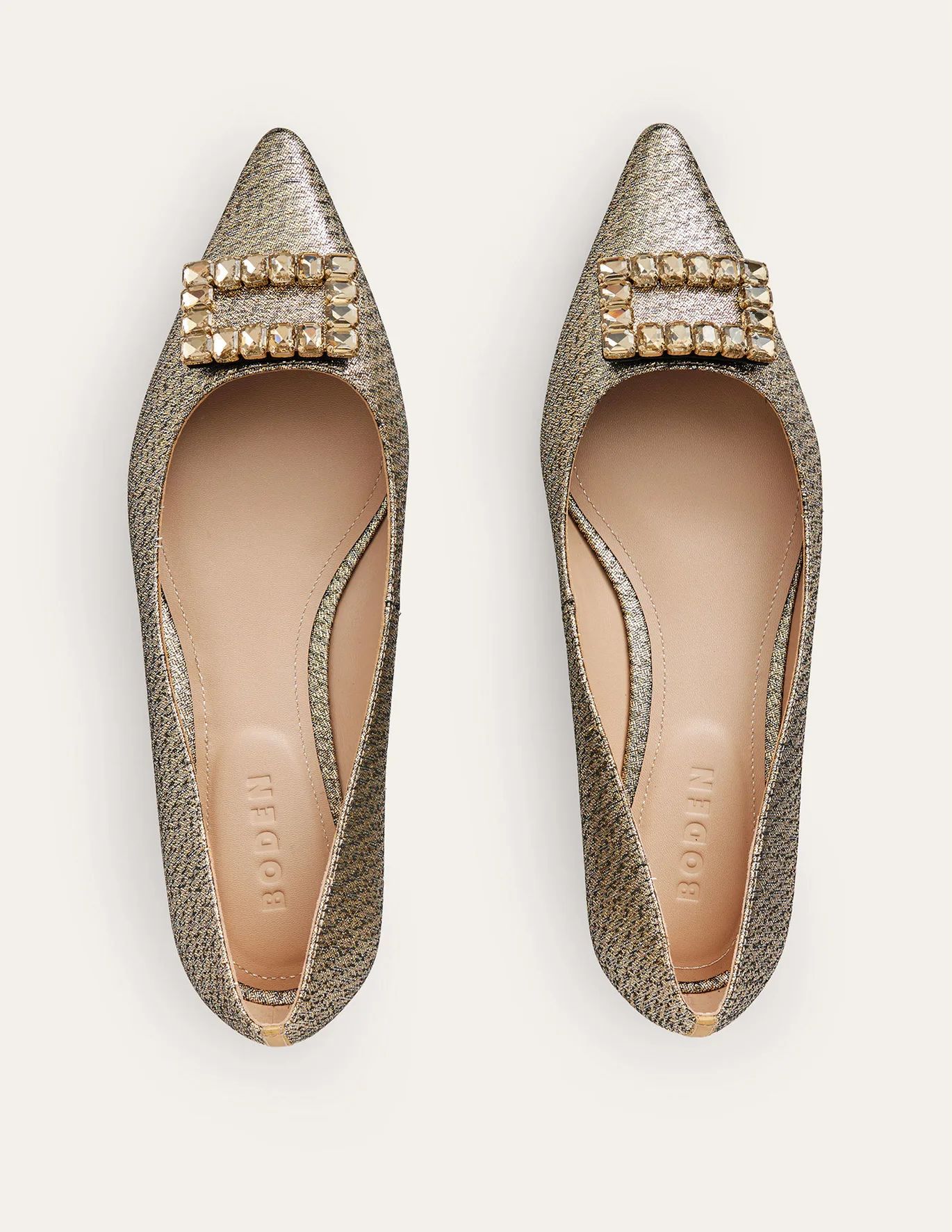 Jewelled-Buckle Flats | Boden (UK & IE)