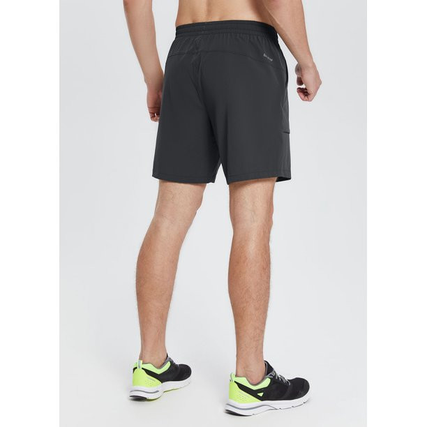BALEAF Men's 7'' Running Workout Shorts Athletic Gym Bodybuilding Unlined 2 Big Zipper Phone Pock... | Walmart (US)