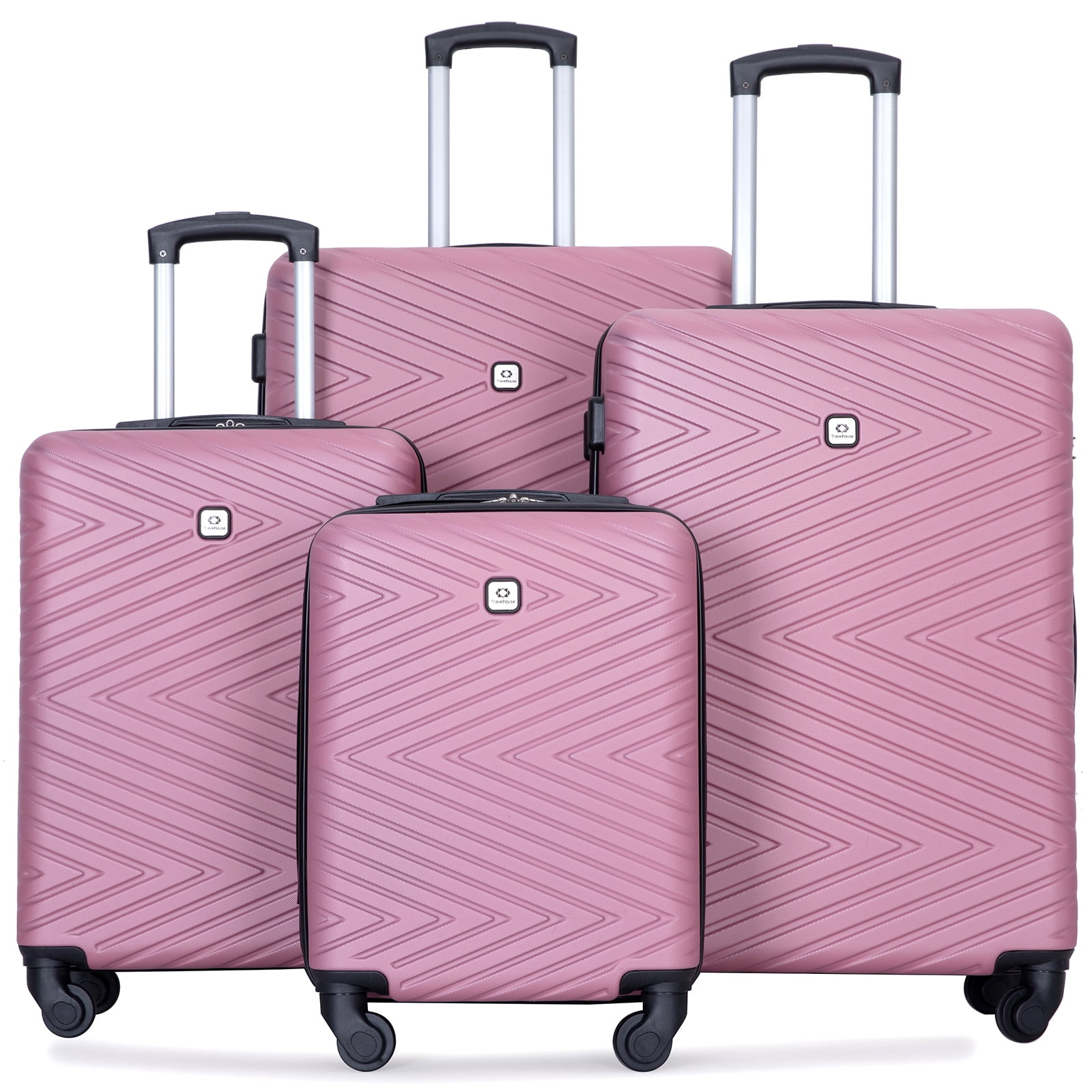 Travelhouse 4 Piece Hardshell Luggage Set Hardside Lightweight Suitcase TSA Lock Spinner Wheels.(... | Walmart (US)