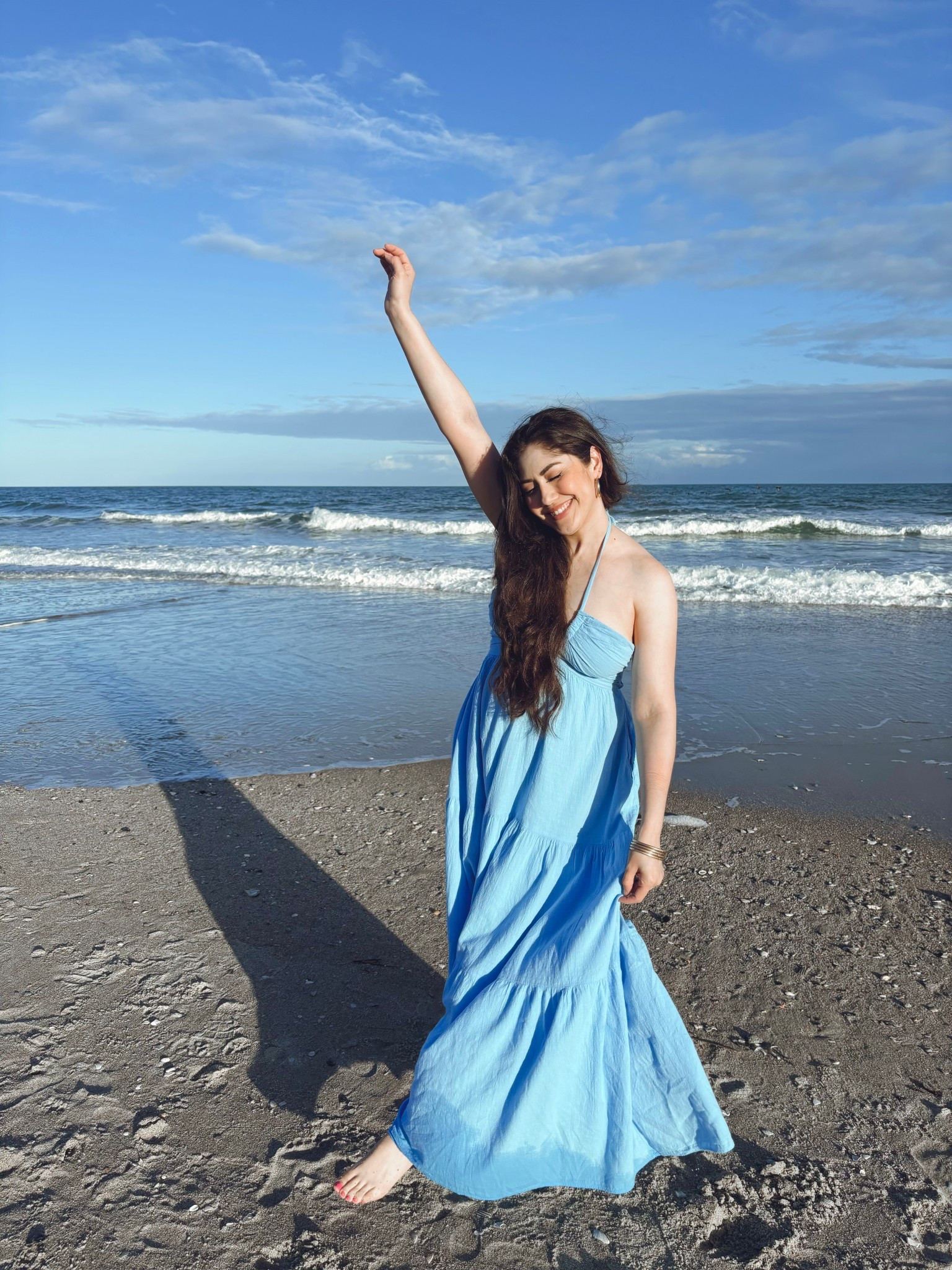 Blue flowy maxi halter dress

#LTKootd #LTKMothersDay #LTKmomlife