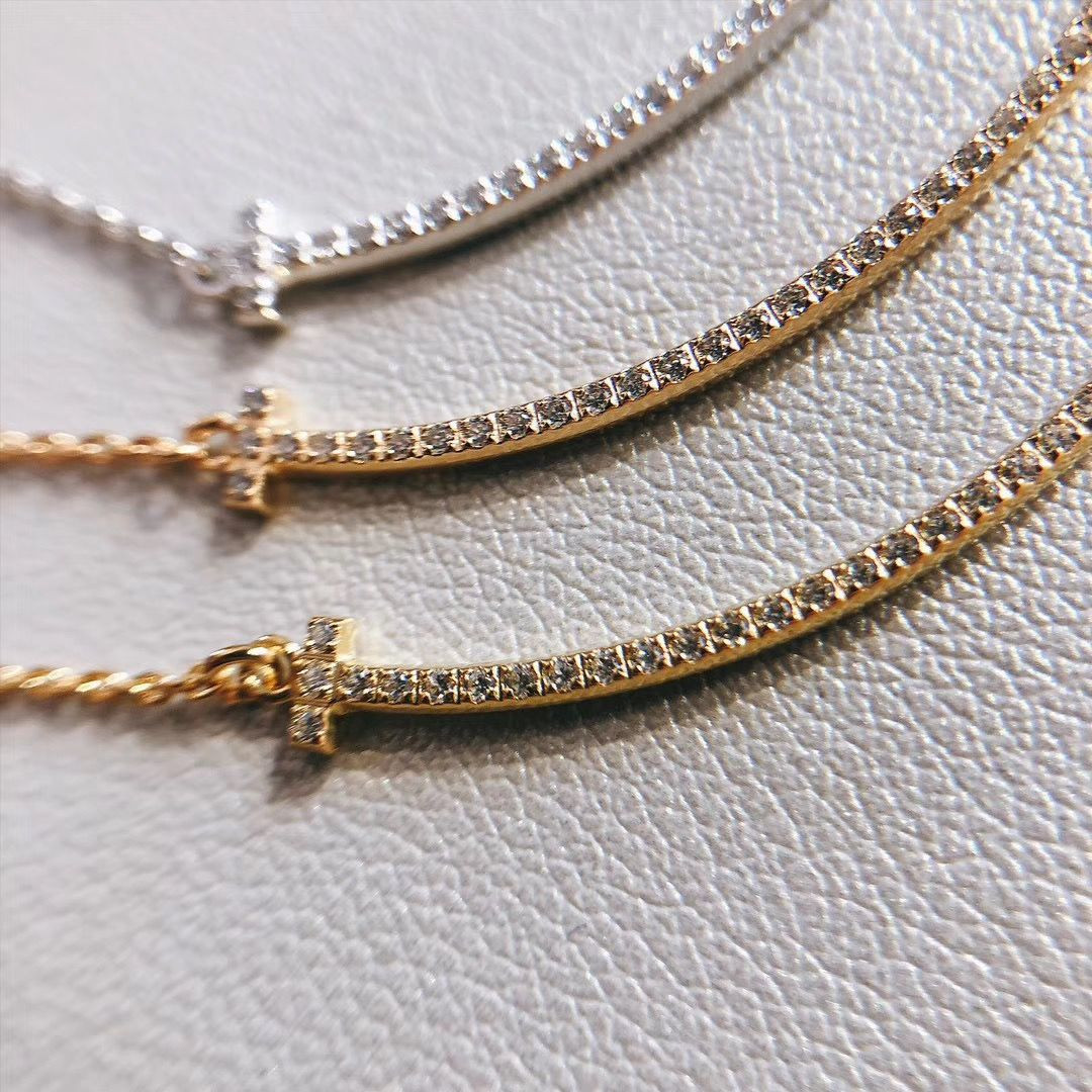 Luxury jewelry designer necklace woman t smile Pendant necklaces gold Rose Platinum link chains d... | DHGate