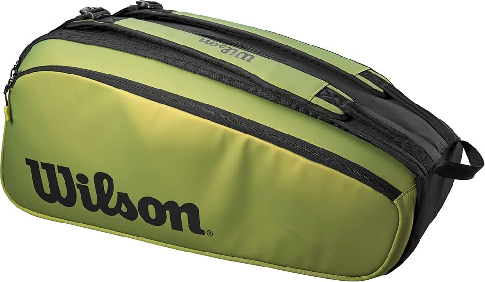 WILSON Blade V8 Super Tour Tennis Racket Bag - Green/Black | Amazon (US)