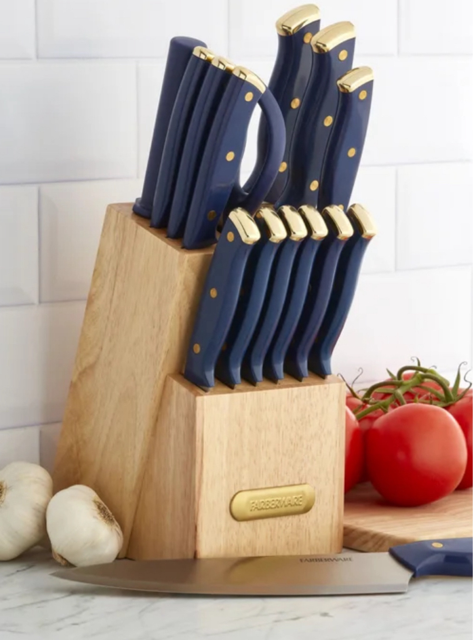 Blue and Brass knife set 

#LTKHome