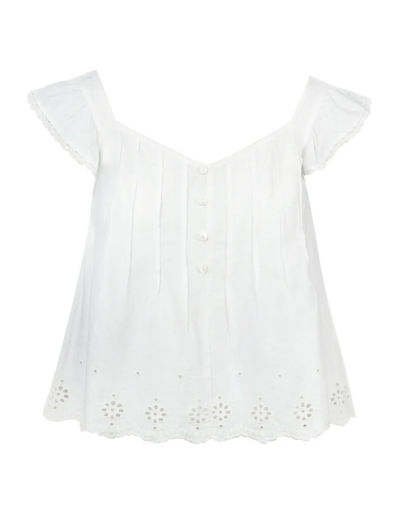 Jessica Simpson Women's Kera Pintuck Blouse, Sizes XS-XL | Walmart (US)