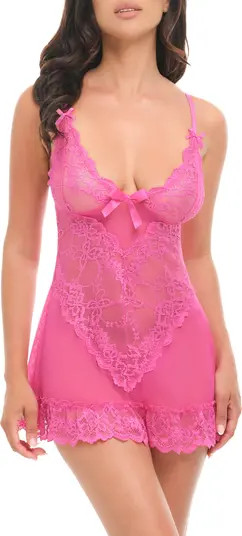 Valentine Soft Cup Babydoll Chemise & G-String Thong | Nordstrom