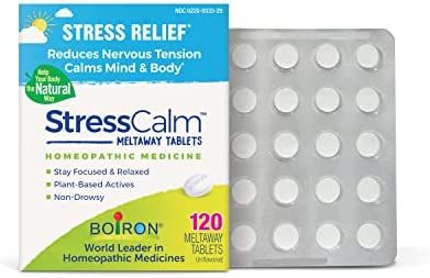 Boiron StressCalm Tablets for Relief of Stress, Anxiousness, Nervousness, Irritability, and Fatig... | Amazon (US)