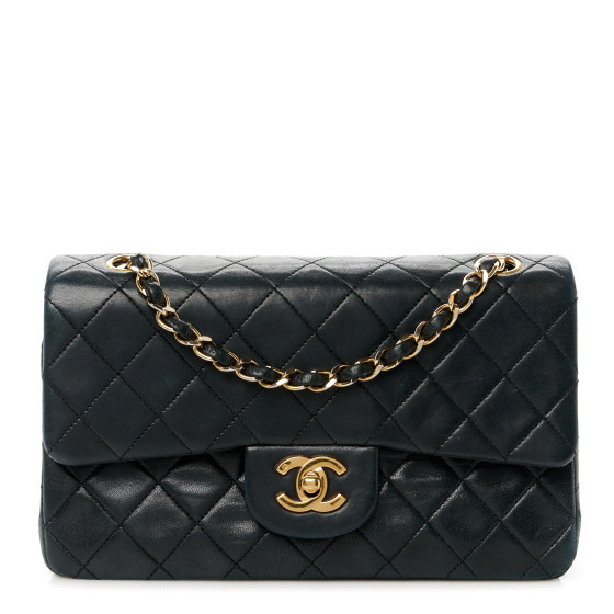 Lambskin Quilted Small Double Flap Black | FASHIONPHILE (US)