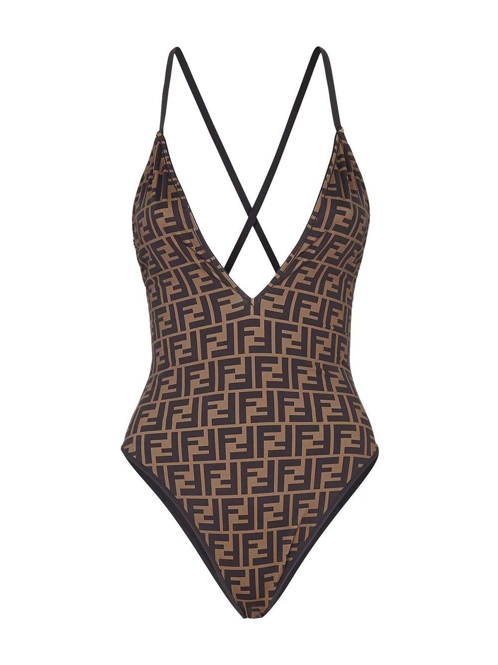 reversible FF print swimsuit | Farfetch (US)