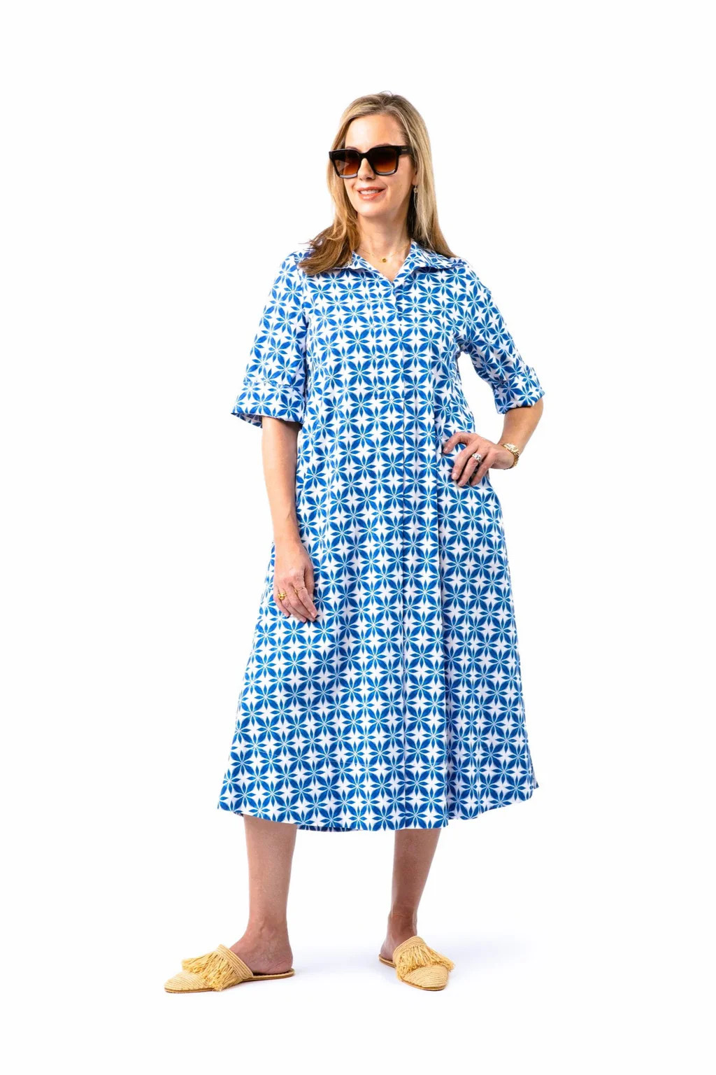 Weekender Caftan Lounge Dress - Calypso | Quiet Culture
